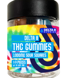 Delta 8 Sour Squares 1000MG